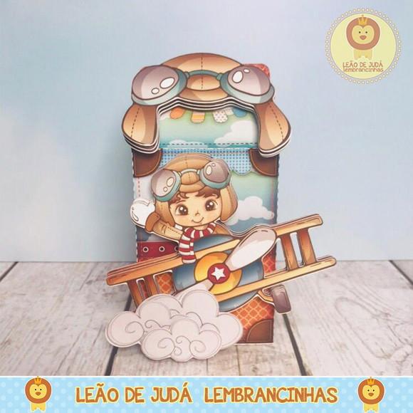 Caixa Milk Com aplique Aviador