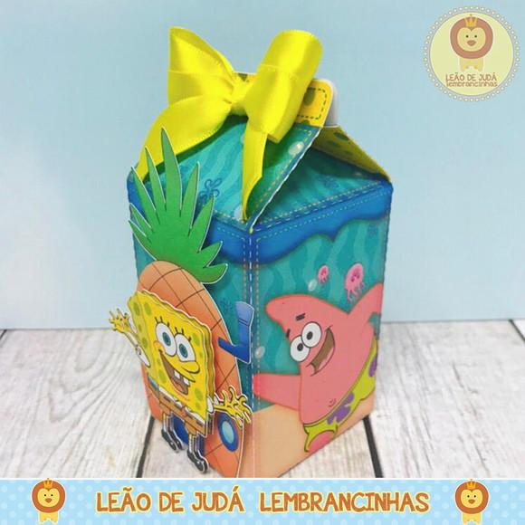 Caixa Milk com Aplique Bob Esponja Modelo 2