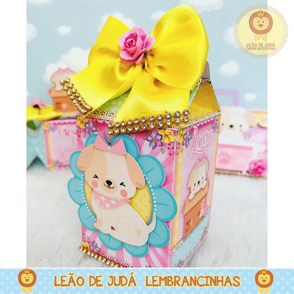 Caixa Milk com Aplique Cachorrinho