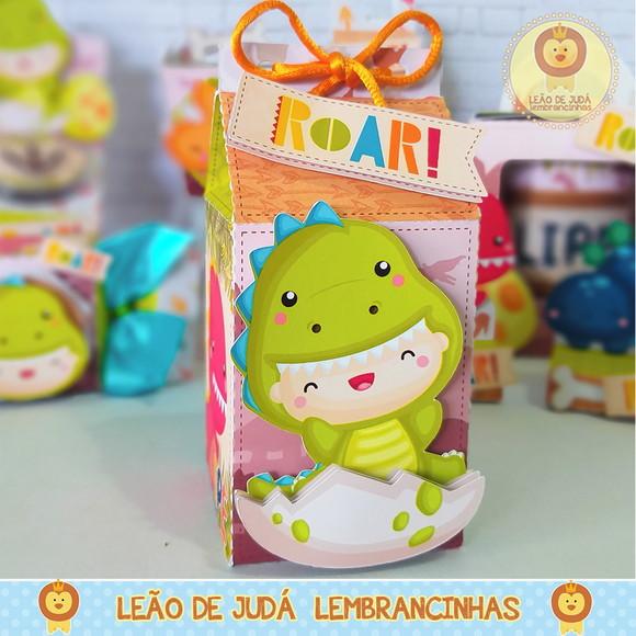Caixa Milk Com aplique Dinossauro