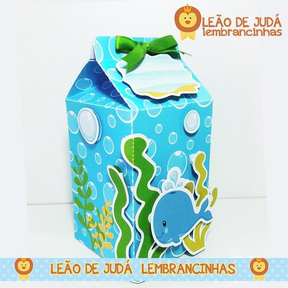 Caixa Milk Com aplique FUNDO DO MAR