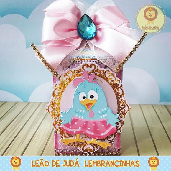 Caixa Milk Com aplique Galinha Pintadinha