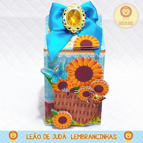 Caixa Milk Com aplique Girassol