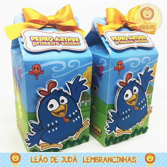 Caixa Milk Com aplique Galinha Pintadinha