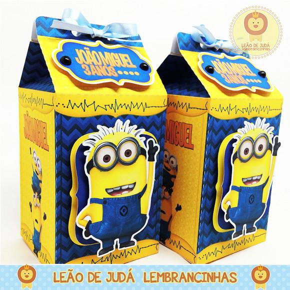 Caixa Milk Com aplique Minions