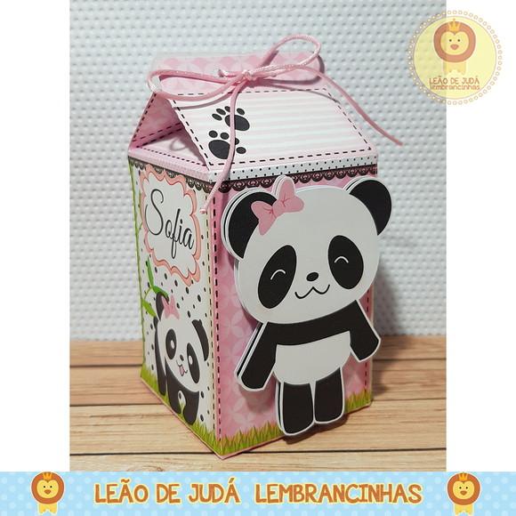 Caixa Milk Com aplique Panda