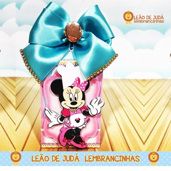Caixa Milk Com aplique Minnie confeiteira