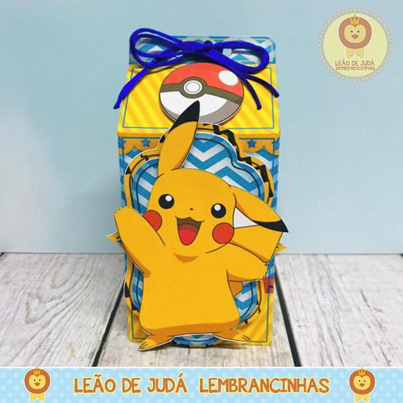 Caixa Milk Com Aplique Pokemon