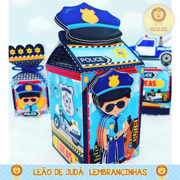 Caixa Milk Com aplique Policial