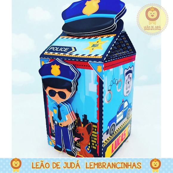 Caixa Milk Com aplique Policial