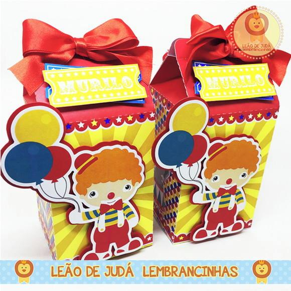 Caixa Milk Com aplique tema circo modelo 2