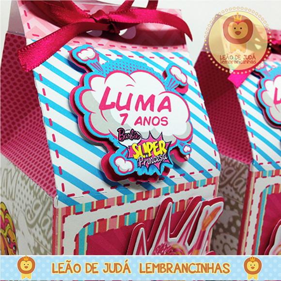 Caixa Milk Com aplique tema Barbie