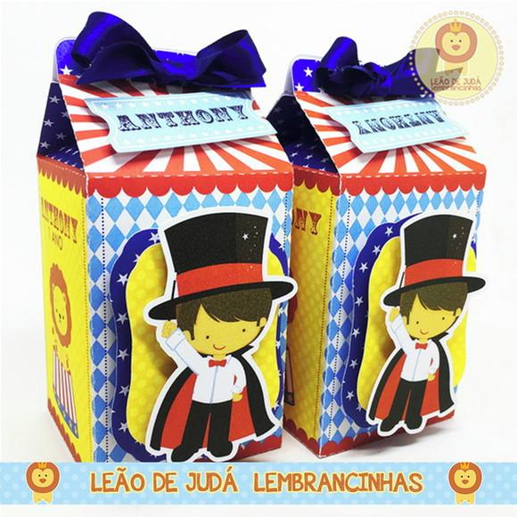 Caixa Milk Com aplique tema circo modelo 3