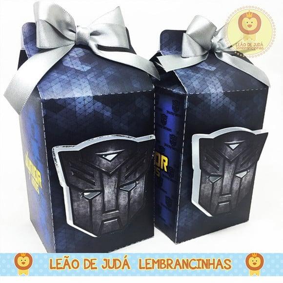 Caixa Milk Com aplique tema Transformers modelo 1