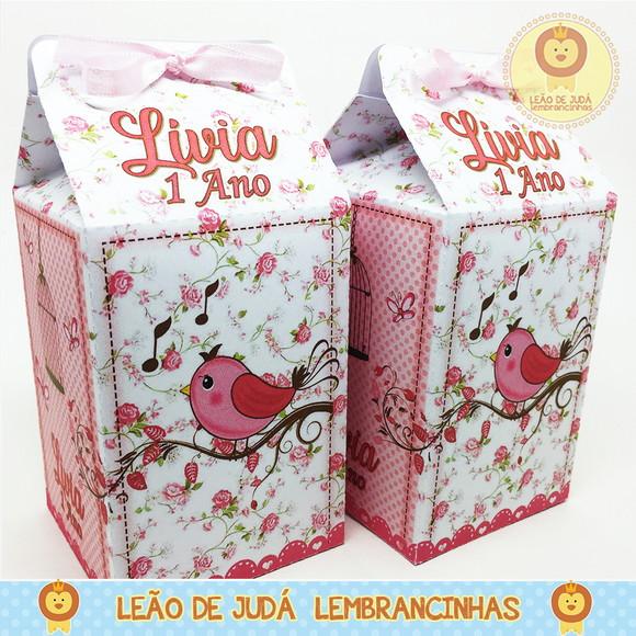 Caixa milk tema jardim