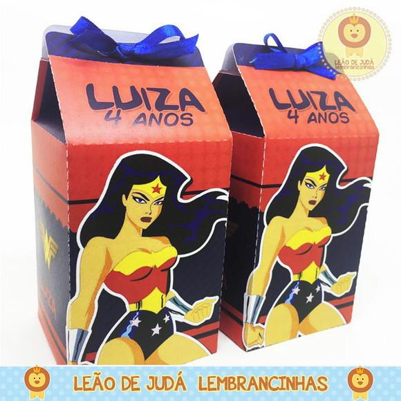 Caixa Milk Tema Mulher Maravilha 2