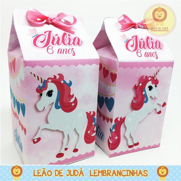 Caixa milk unicórnio modelo 3