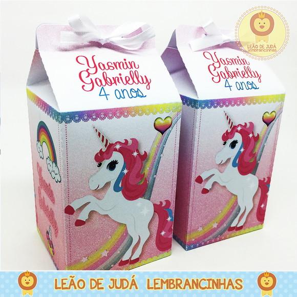 Caixa milk Unicórnio modelo 4