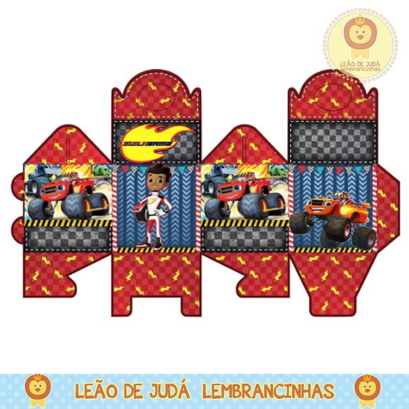 Caixa para festa blaze and the monster machines