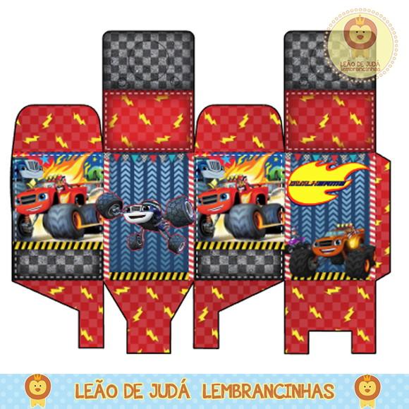Caixa para festa blaze and the monster machines