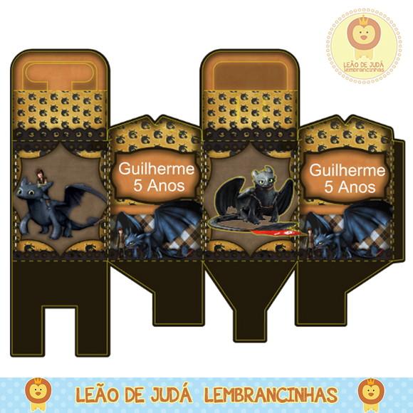 Caixa para festa como treinar seu dragão