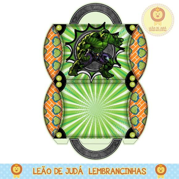 Caixa para festa hulk