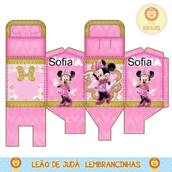 Caixa para festa minnie rosa