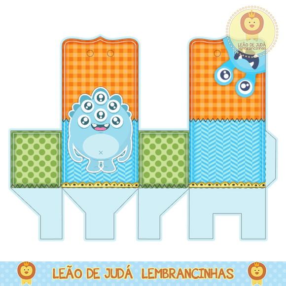 Caixa para festa monstrinhos