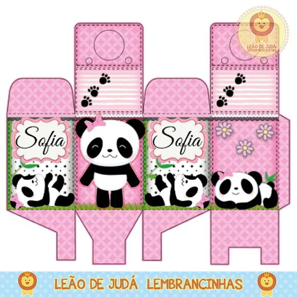 Caixa para festa panda