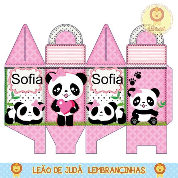 Caixa para festa panda