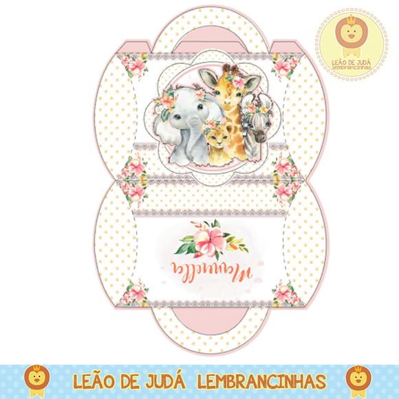 Caixa para festa safari menina