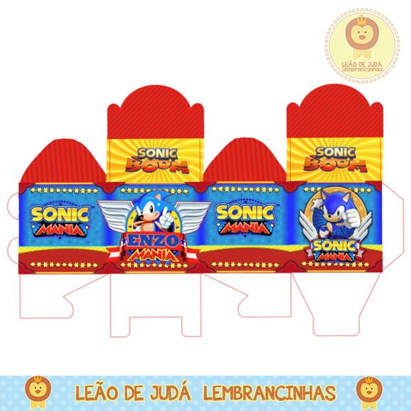 Caixa para festa sonic