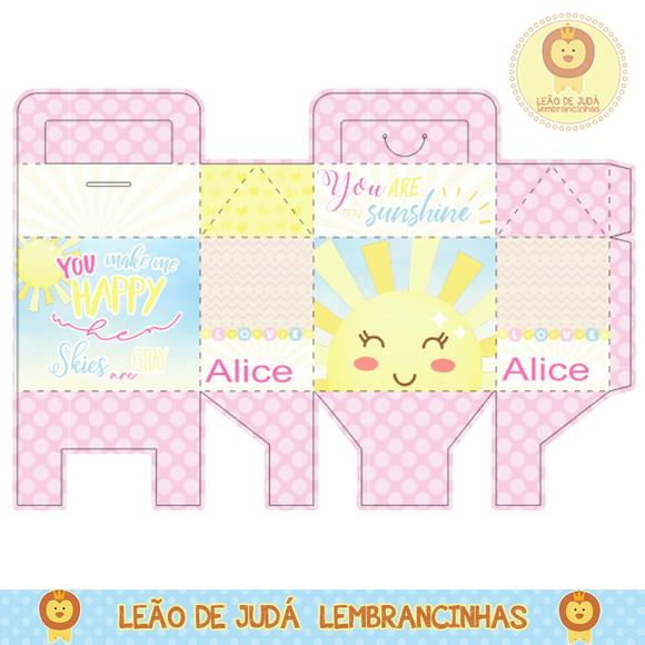 Caixa para festa sunshine