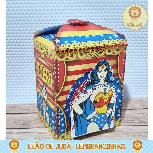 Caixa Para Festa tema Mulher Maravilha