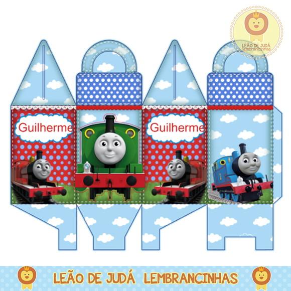 Caixa para festa thomas e seus amigos