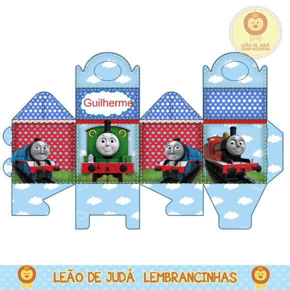 Caixa para festa thomas e seus amigos
