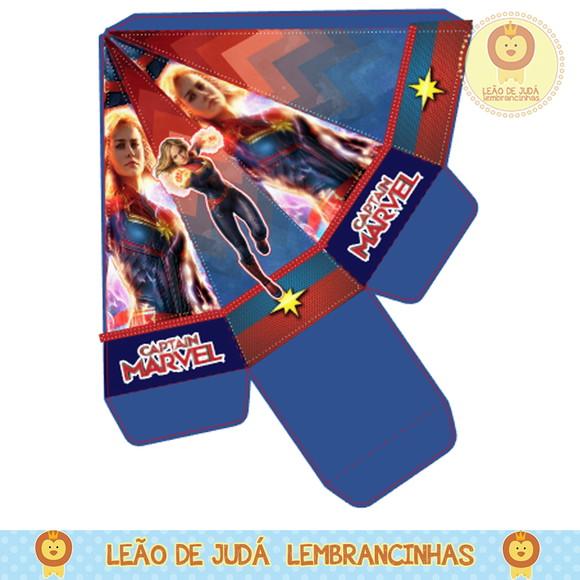 Caixa pirâmide capitã marvel