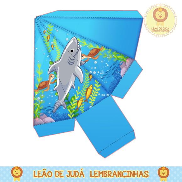 Caixa pirâmide fundo do mar
