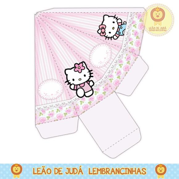 Caixa piramide hello kitty