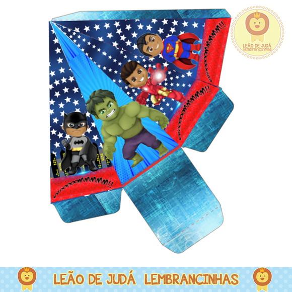 Caixa piramide herois cute