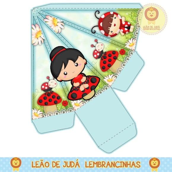 Caixa pirâmide joaninha