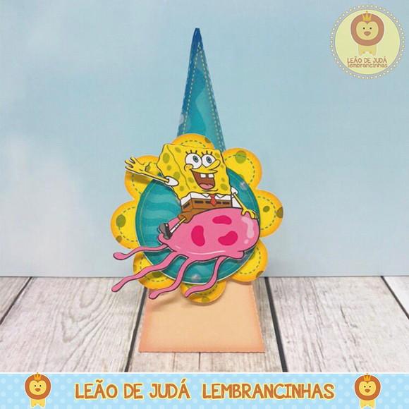 Caixa Pirâmide tema Bob Esponja