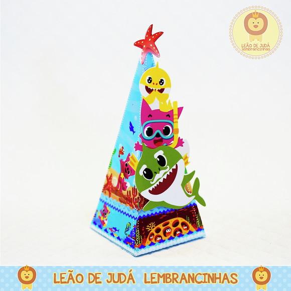 Caixa Pirâmide tema Baby Shark