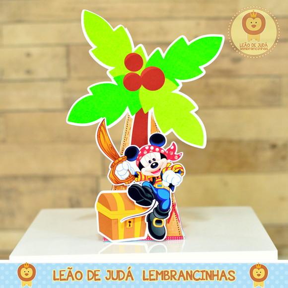 Caixa Pirâmide tema Mickey Pirata