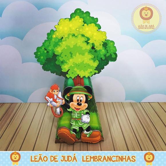 Caixa Pirâmide tema Mickey Safári