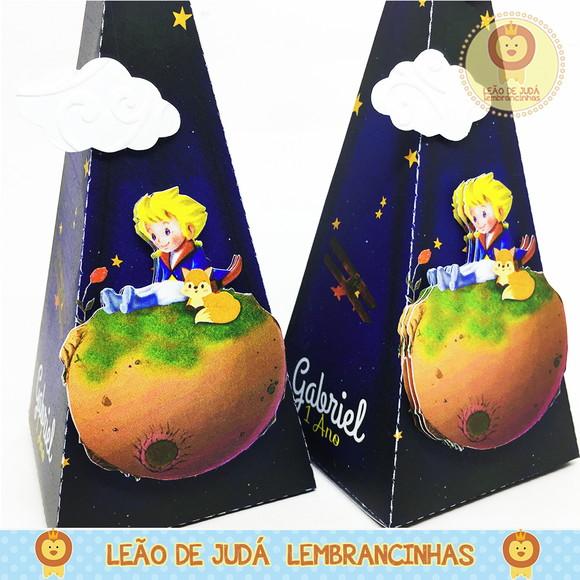 Caixa Pirâmide tema Pequeno Prícipe