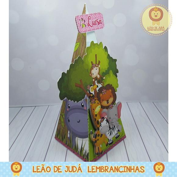Caixa Pirâmide tema Safári