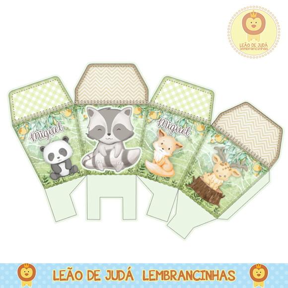 Caixa sushi tema bosque