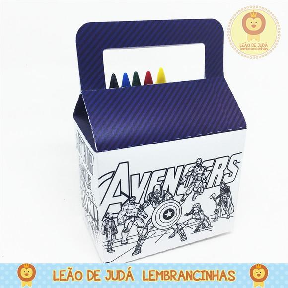 Caixinha Benim Com Giz tema Vingadores
