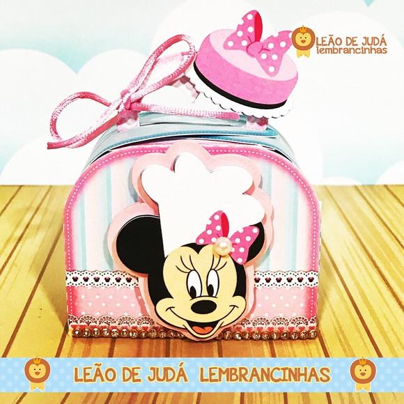 Caixinha Bissau tema minnie confeiteira